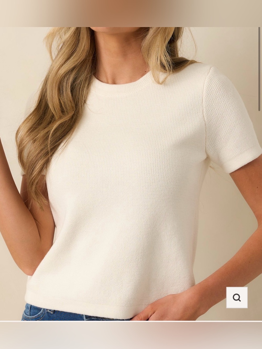 NWT PROSPERINA MARY LYNN IVORY COTTON SWEATER SZ MEDIUM